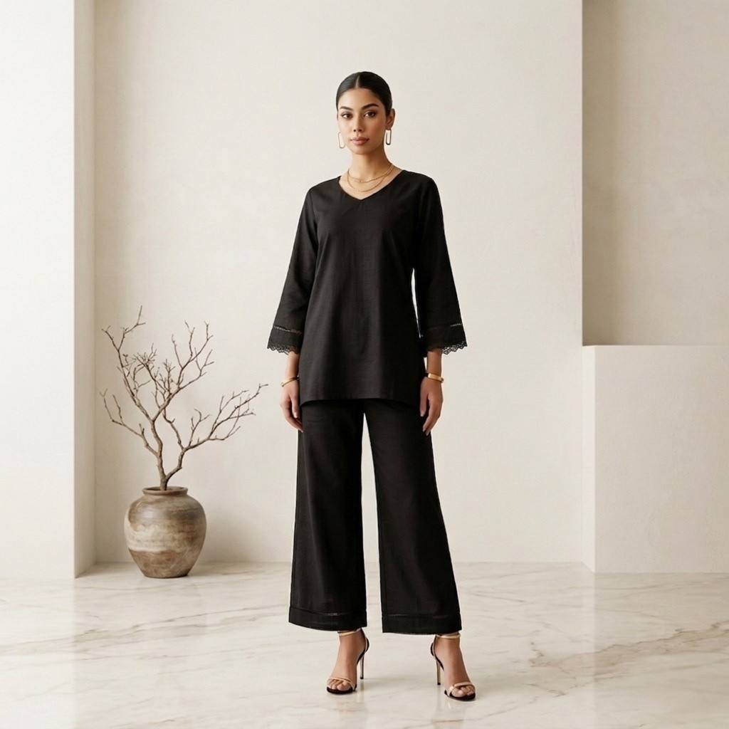 Lace trim co-ord set