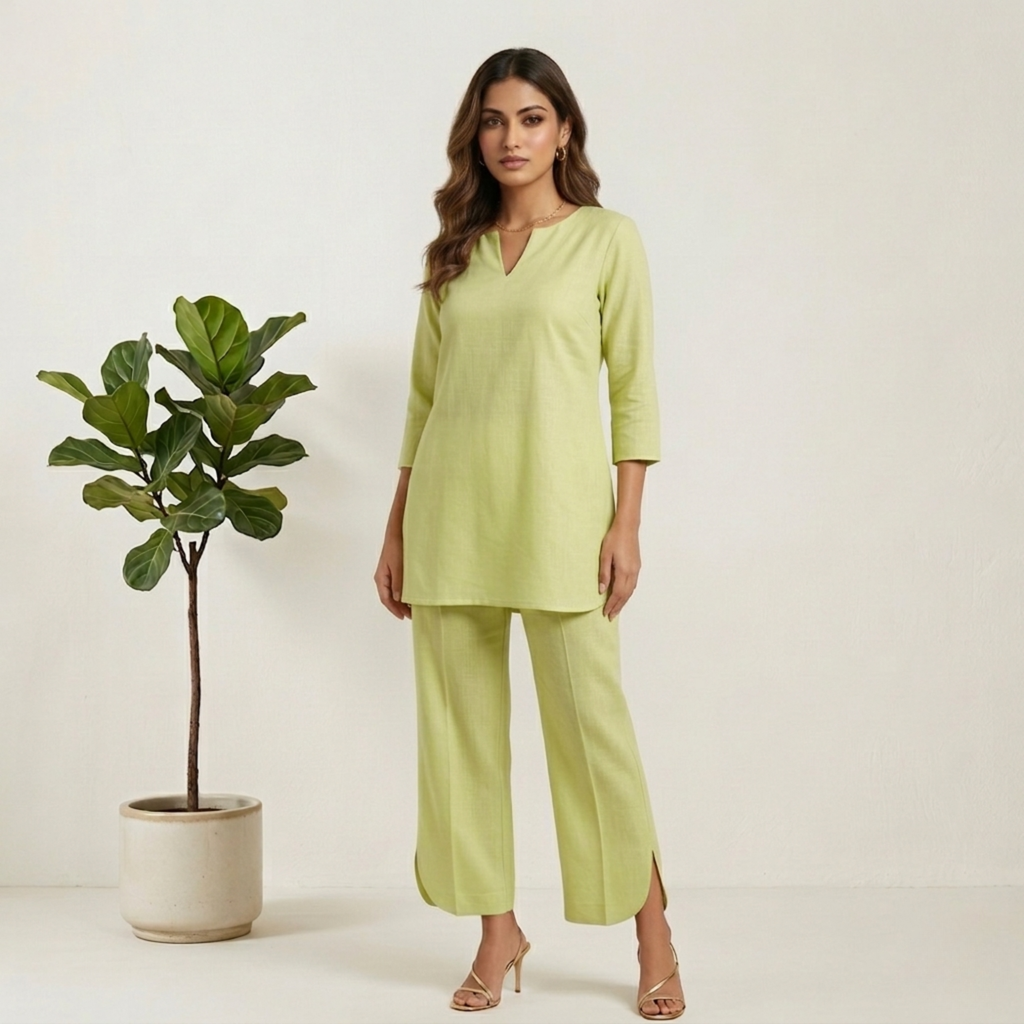 Relaxed cotton linen co-ord set