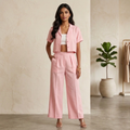 Cropped shirt co-ord set